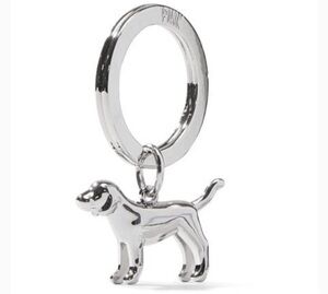 PINK VICTORIA SECRET Metal Dog Keychain